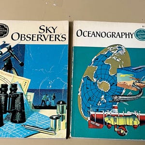 Vintage Golden Guidebooks - Sky Observers and Oceanography Retro Pocket Nature Science Field Guides, sold individually
