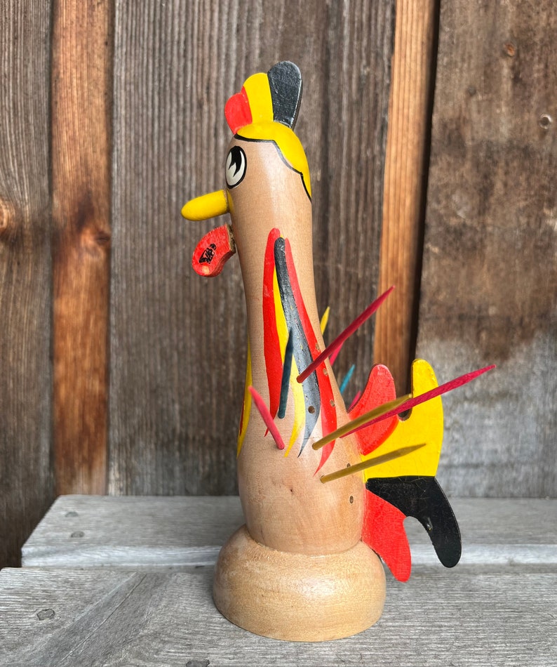 Vintage Rooster toothpick holder image 5