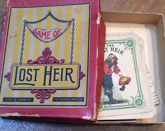 Game of Lost Heir - 1930s - complete antique card game