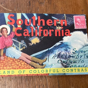 Carnet de cartes postales Souvenir des années 40 de la Californie du Sud - Carte postale des années 40