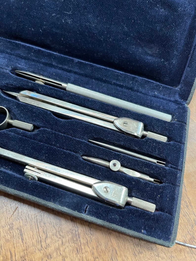 Vintage Geometry Set, Drafting Set KIN 527-B, Made in Czechoslovakia - Etsy