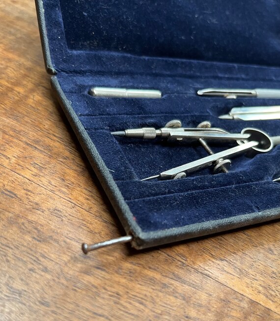Vintage Geometry Set, Drafting Set KIN 527-B, Made in