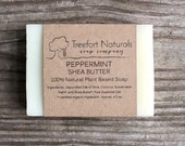 Peppermint Shea Butter Soap - Handmade soap, Cold Process, All Natural soap, vegan soap, essential oil soap