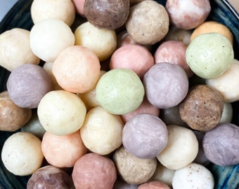 Soap balls - set of 6 MINI soaps, natural coconut milk + essential oil soap, hand soaps