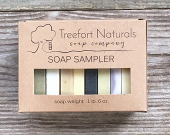 Soap Sampler Set - Soap Ends, All Natural soap, Handmade soap, Cold Process soap, essential oil soap, vegan soap, soap box