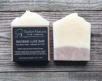 Baobab Luxe Bar - luxury plant-based soap, natural cold process soap, face and body soap