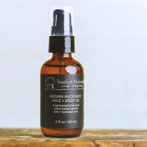 Argan Avocado Face + Body Oil, moisturizing oil, natural skincare, face serum