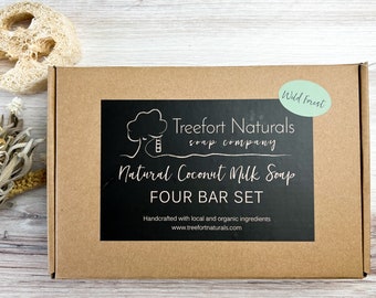 All Natural Soap Gift Box: 4-Bar Cold Process Soap Set