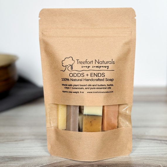 Natural Cold Process Soap Pieces: Handmade Mini Soaps (6oz)