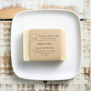 Simply Milk Unscented soap - Handmade Cold Process Soap, goat milk soap, All Natural, fragrance-free soap