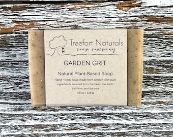 Garden Grit Soap - Handmade Cold Process, All Natural, vegan, essential oils, exfoliating soap, kitchen soap, gardener's soap