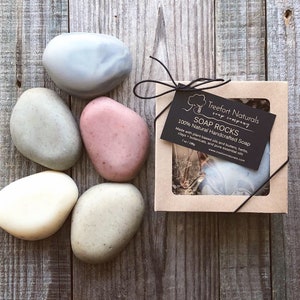 Soap Rocks Gift Set - natural soap, 2 soap gift box, holiday gift