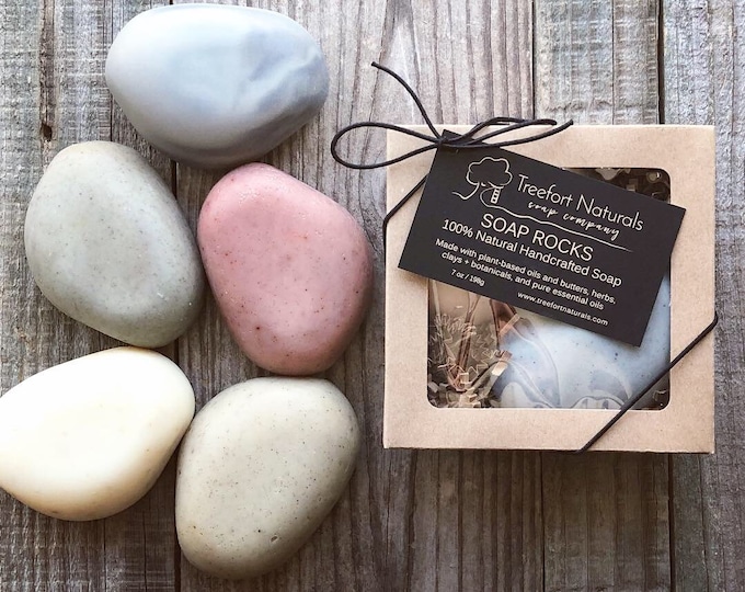 Natural Soap Rocks Gift Set: Handcrafted Assorted Scents