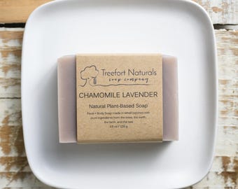 Chamomile Lavender soap - Handmade Cold Process, All Natural, vegan, essential oils, baby bar