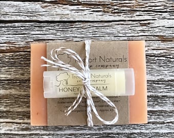 Soap + Lip Balm Gift Set, soap gift, Holiday gift, teacher gift, stocking stuffer