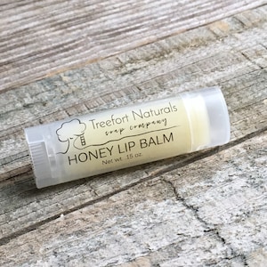 Honey Lip Balm All Natural, made with local honey & beeswax image 2