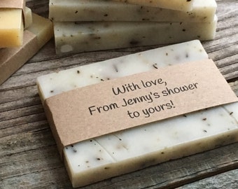 Handmade Custom Soap Favors, Wedding favors, baby shower favors, All Natural soap, Organic, large guest size bars, Made to Order