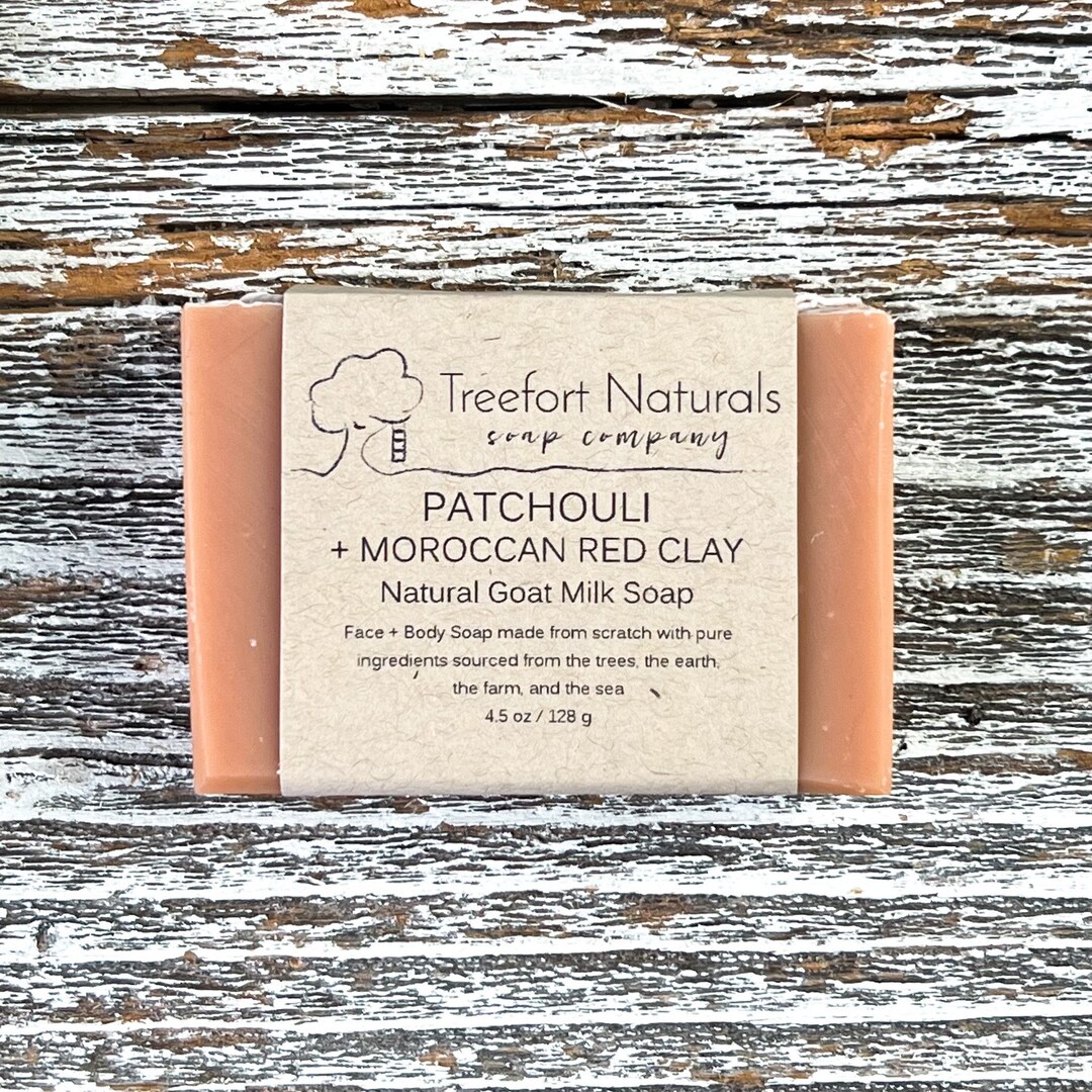 Patchouli Moroccan Red Clay Soap Handmade Cold Process Soap, All