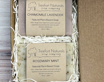 Soap Gift Box - 2 bar soap gift set, all natural soap, Mothers Day gift, teacher gift