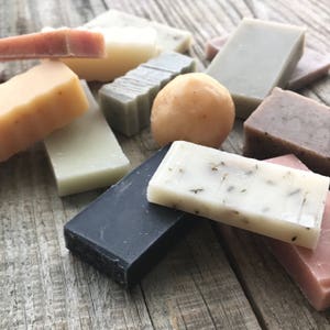 Soap Pieces Miscellaneous little soaps, odds and ends, Handmade and All natural cold process soap, travel soap image 4