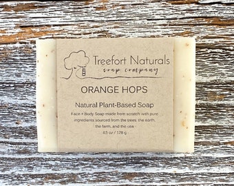 Orange Hops Soap - Handmade soap, Cold Process, All Natural soap, vegan soap, essential oil soap