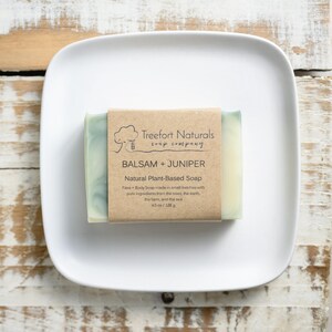 Balsam + Juniper Soap - Handcrafted cold process soap, Organic, Natural, Plant-based, Essential Oils