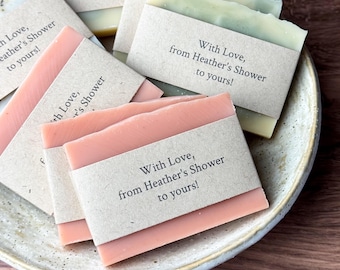 Handmade Custom Soap Favors, Wedding favors, baby shower favors, All Natural soap, Organic, large guest size bars, Made to Order