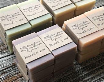 Handmade Custom Soap Favors, Wedding favors, baby shower favors, All Natural soap, Organic, mini guest size bars, Made to Order