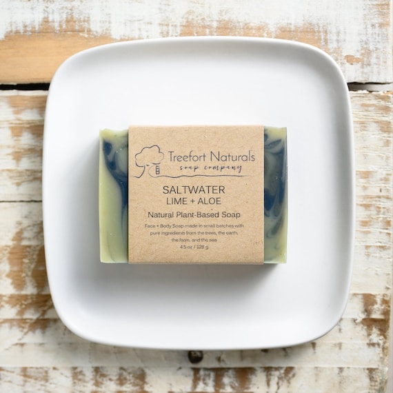 Saltwater Lime + Aloe Soap, natural plant-based coconut milk soap