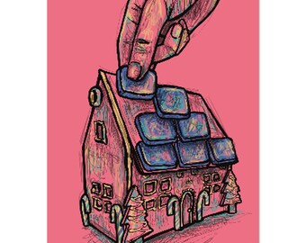 Slate quernons - art print - Angers - 2 sizes