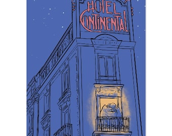 The Kiss - Hôtel Continental d’Angers - art print - 2 sizes available