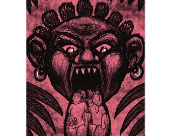 The Plant Ogre - art print - 2 sizes available - series on Angers