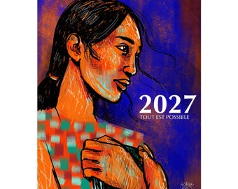 A4 wandkalender - 2027 - verticaal - kunstprints