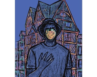 Art print poster - Angers - The House of Adam - 2 sizes