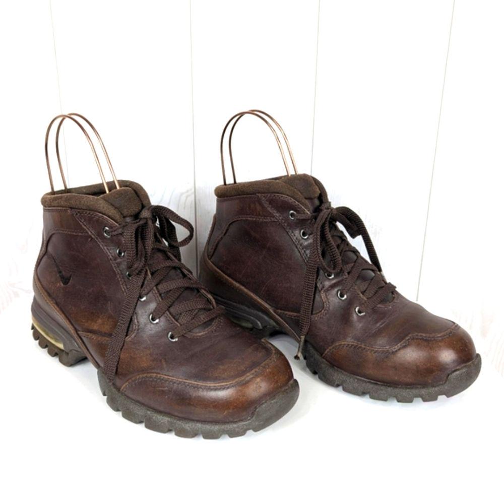 Vintage Nike Air Sneaker Boots Brown Leather Men display picture 1