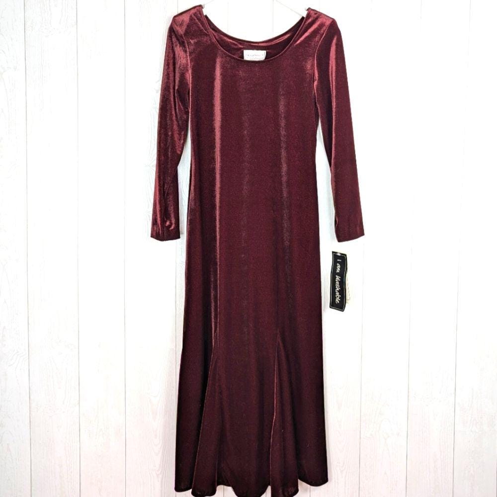 Molly Malloy Stretch Velvet Dress Size Petite or Small New