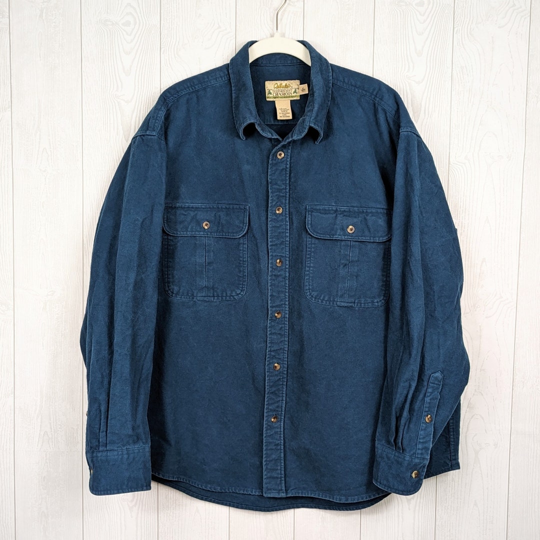 Vintage Cabela's Chamois Shirt Men's Size XL Blue - Etsy