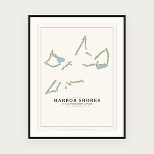 Harbor Shores Golf Course Map Print, Jack Nicklaus Design, 18x24 Michigan Golf Wall Art image 7