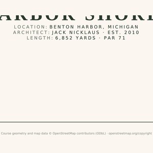 Harbor Shores Golf Course Map Print, Jack Nicklaus Design, 18x24 Michigan Golf Wall Art image 5