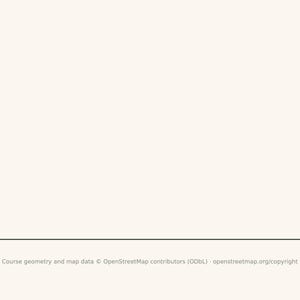 May include: A plain, solid off-white rectangular background featuring a thin horizontal black line near the bottom edge, with the text "Course geometry and map data &copy; OpenStreetMap contributors (ODbL) &middot; openstreetmap.org/copyright" below.