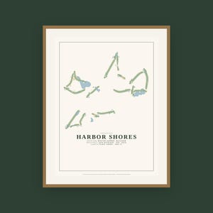Harbor Shores Golf Course Map Print, Jack Nicklaus Design, 18x24 Michigan Golf Wall Art image 6