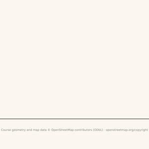 May include: A plain, solid off-white rectangular background featuring a thin horizontal black line near the bottom edge, with the text "Course geometry and map data &copy; OpenStreetMap contributors (ODbL) &middot; openstreetmap.org/copyright" below.