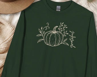 Fall Pumpkin Christian Tee | Grateful Faith Shirt