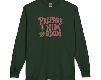 Christian Christmas Tee | Prepare Him Room Shirt
