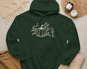 Pumpkin Hoodie | "Grateful" Fall Sweatshirt