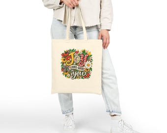 Joy Looks Good on You Christian Tote Bag | Floral Faith Gift
