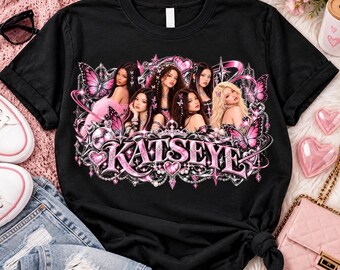 Katseye PNG, Katseye Shirt Design, Katseye Design PNG, Kpop PNG, Pop Music png, Katseye Tee, Katseye Hoodie Digital Download