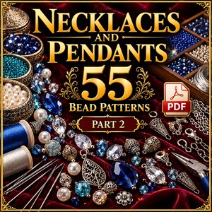 Jewelry Beading Projects, 55 Necklace & Pendant Designs, Seed Bead PDF (instant download)