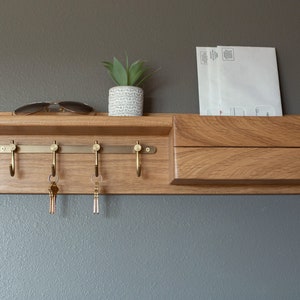 Coat Rack with Shelf Entryway Shelf with Hooks - DECOMIL