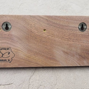Solid Walnut Entryway Organizer: Mail Holder and Key Rack image 8